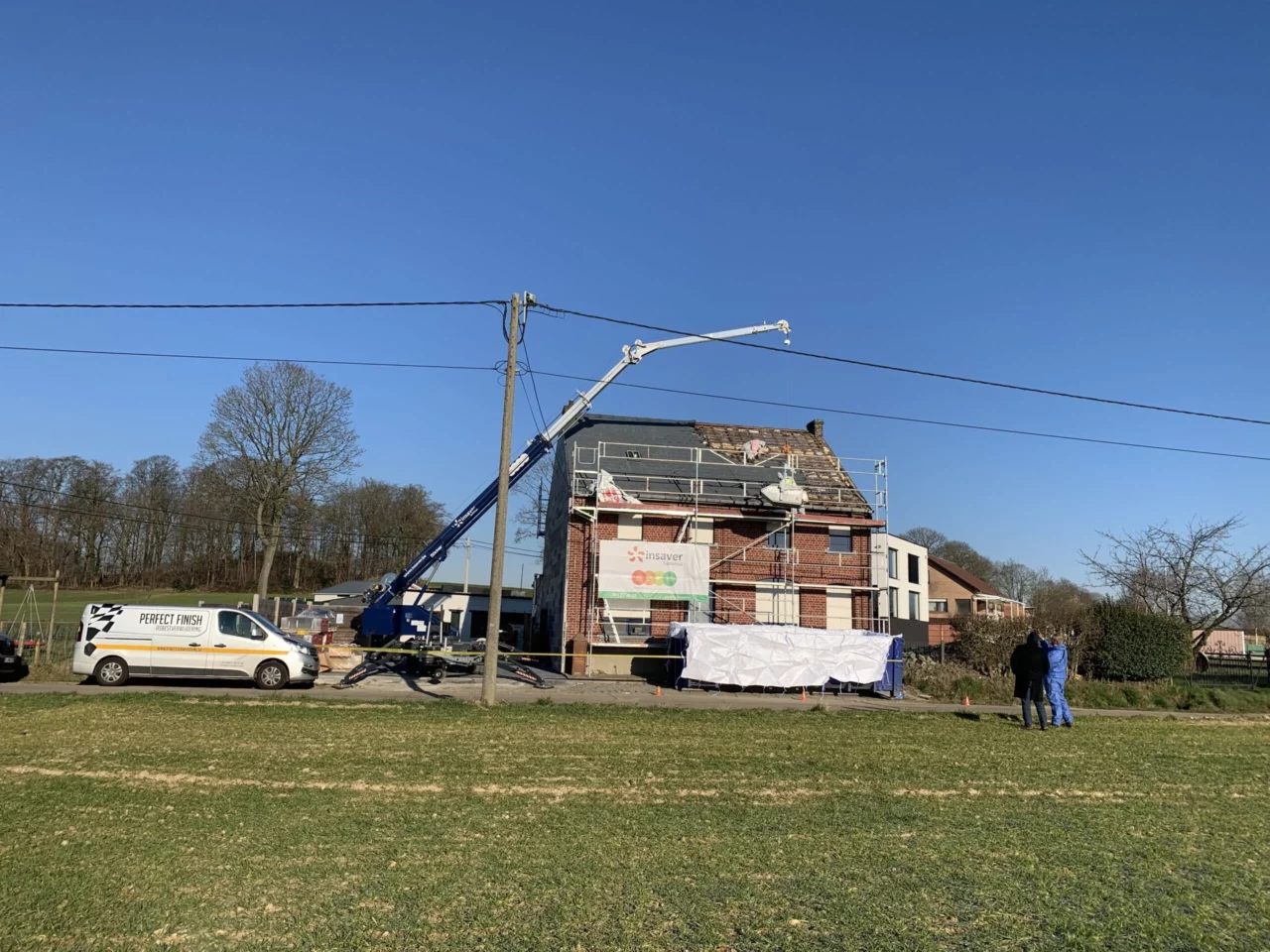 Woning in Sint Joris Winge met een asbesthoudend leiendak